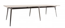Rapid Air Boardroom Table. Black Powdercoat Frame With Polished Aluminium Legs. RAB3212  3200 L X 1200 W. Tops White, Cherry, Beech, Oak